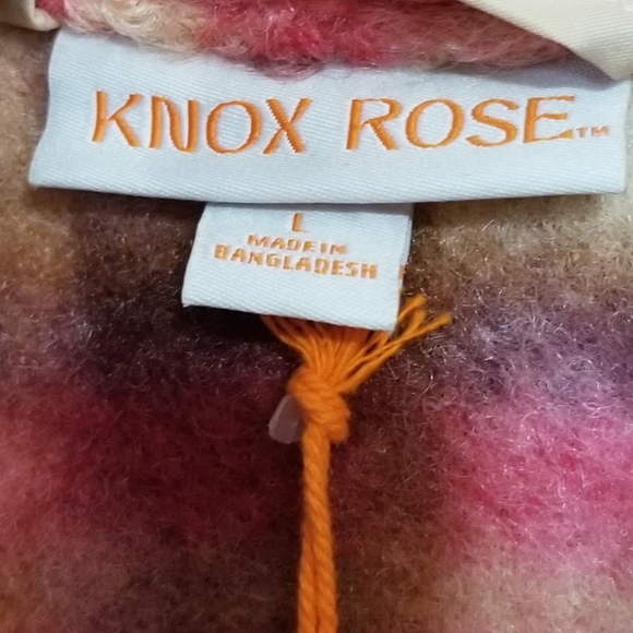 NWT Knox Rose Burgundy Check Print Jacket Size Large - Picture 10 of 12